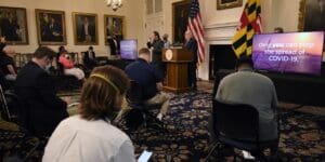 Gov. Larry Hogan press conference July 22. Governor's Office photo