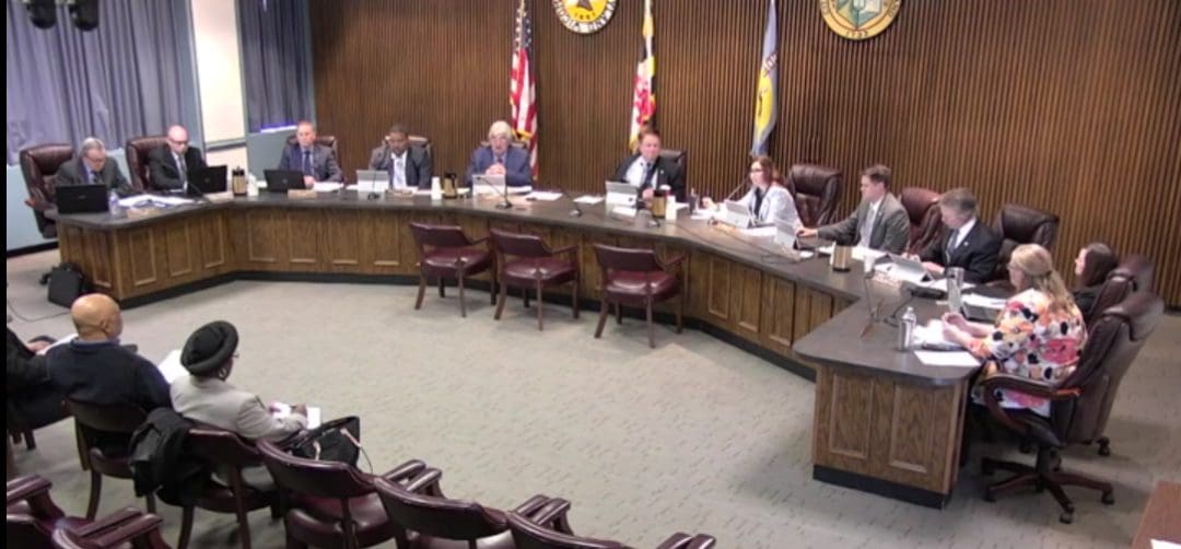 A meeting of the Wicomico County Council from February. Screeshot of council video