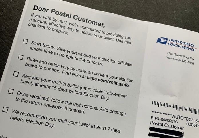 The United States Postal Service is sending a postcard with vote-by-mail instructions to voters across the country. But the vague, and in some cases inaccurate, information has elections officials "infuriated." Photo by Angela Breck.