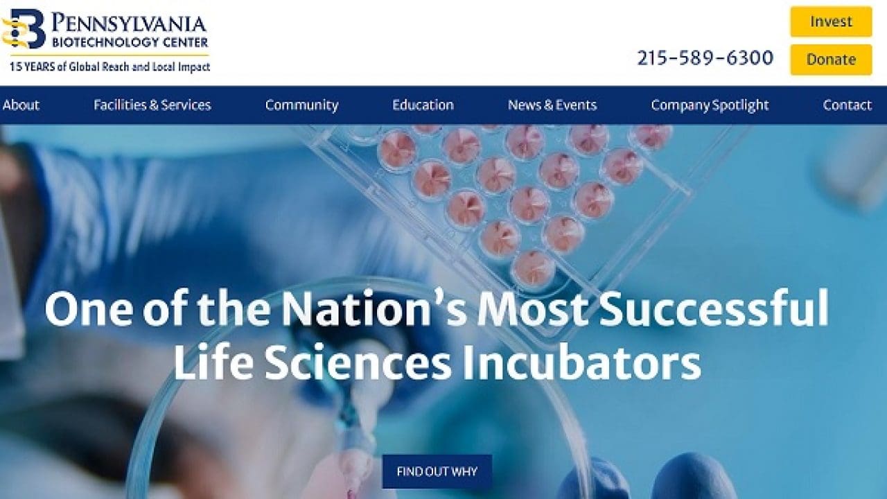 Pennsylvania Biotechnology Center Announces 5M Investment from Bucks